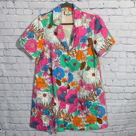 Tuckernuck Dresses & Skirts - Tuckernuck Womens Wild Rhapsody Townes Dress Size M Floral Preppy Oversized